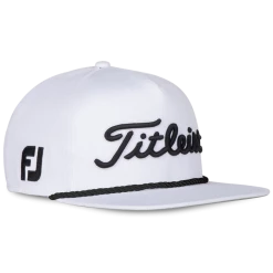 Titleist Tour Rope Flat Bill Golf Hat -Golf Clothing Shop 2021 Tour Rope Flat Bill Whit Black 02 700x700