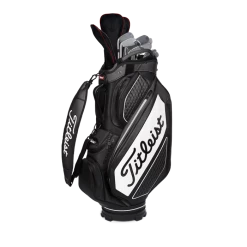 Titleist Tour Series Premium StaDry Waterproof Cart Bag -Golf Clothing Shop 2022PremiumCartStaDry Black White TB20CT1 01 Hero 01 700x700
