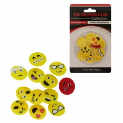 Brand Fusion Plastic Emoji Golf Ball Markers (12 Pack)