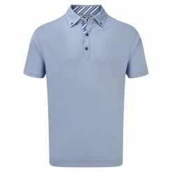 FootJoy Birdseye Jacquard With Stripe Golf Shirt 84392