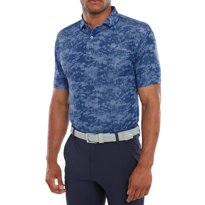FootJoy Cloud Camo Lisle Men's Golf Polo Shirt 80005 2 FootJoy Cloud Camo Lisle Men's Golf Polo Shirt 80005 - Image 2