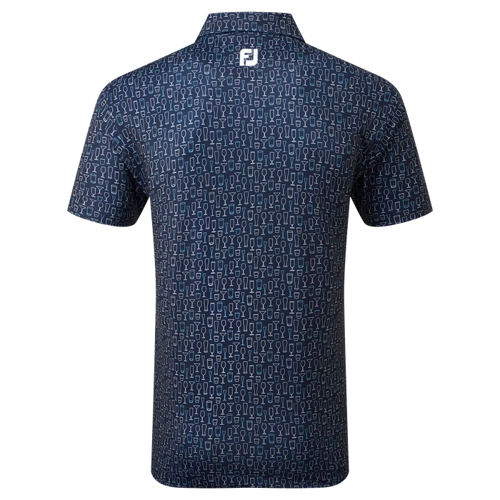 FootJoy Glass Print Lisle Men's Golf Polo Shirt 80038 4 FootJoy Glass Print Lisle Men's Golf Polo Shirt 80038 - Image 4