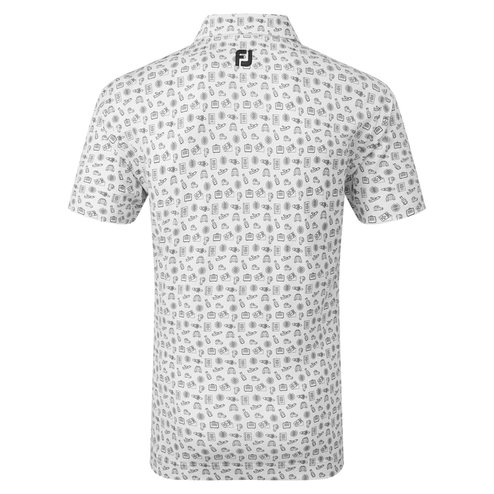 FootJoy Travel Print Lisle Men's Golf Polo Shirt 80046 4 FootJoy Travel Print Lisle Men's Golf Polo Shirt 80046 - Image 4
