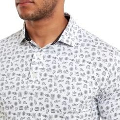 FootJoy Travel Print Lisle Men's Golf Polo Shirt 80046 9 FootJoy Travel Print Lisle Men's Golf Polo Shirt 80046 -Golf Clothing Shop FJ 80046 05 700x700