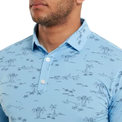 FootJoy Tropic Print Lisle Men's Golf Polo Shirt 80092 9 FootJoy Tropic Print Lisle Men's Golf Polo Shirt 80092 -Golf Clothing Shop FJ 80092 05 700x700