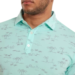 FootJoy Tropic Print Lisle Men's Golf Polo Shirt 80095 9 FootJoy Tropic Print Lisle Men's Golf Polo Shirt 80095 -Golf Clothing Shop FJ 80095 05 700x700