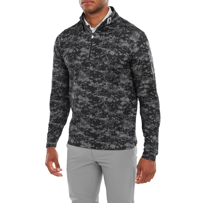 FootJoy Cloud Camo Print Men's Mid Layer Pullover 80110 2 FootJoy Cloud Camo Print Men's Mid Layer Pullover 80110 - Image 2