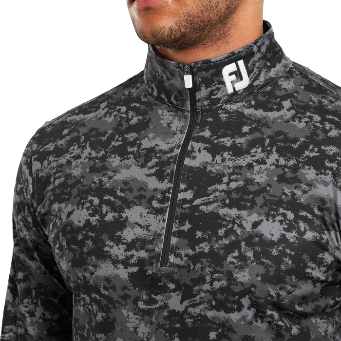 FootJoy Cloud Camo Print Men's Mid Layer Pullover 80110 5 FootJoy Cloud Camo Print Men's Mid Layer Pullover 80110 - Image 5