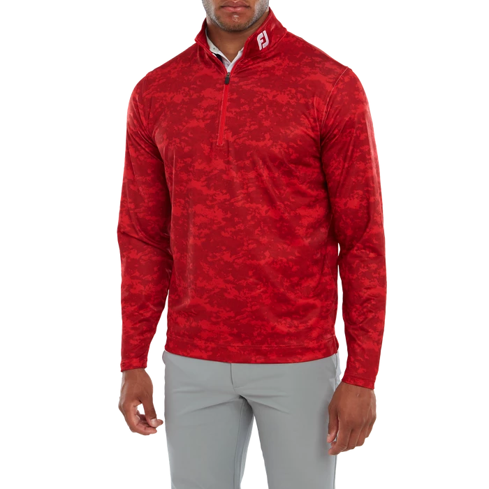 FootJoy Cloud Camo Print Men's Mid Layer Pullover 80112 2 FootJoy Cloud Camo Print Men's Mid Layer Pullover 80112 - Image 2