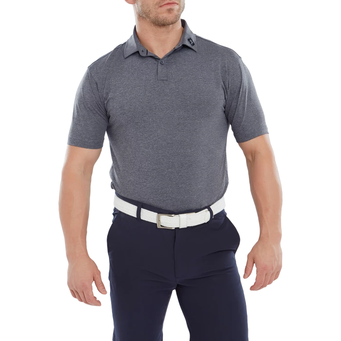 FootJoy Heather Self Collar Men's Golf Polo Shirt 80137 2 FootJoy Heather Self Collar Men's Golf Polo Shirt 80137 - Image 2