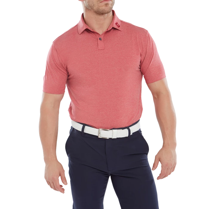 FootJoy Heather Self Collar Men's Golf Polo Shirt 80138 2 FootJoy Heather Self Collar Men's Golf Polo Shirt 80138 - Image 2