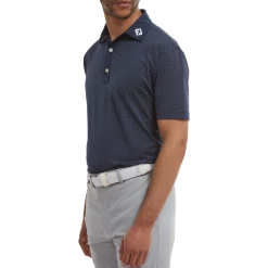 FootJoy Diamond Dot Print Lisle Golf Shirt 88364 -Golf Clothing Shop FJ 88364 02 700x700