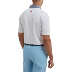 FootJoy Diamond Dot Print Lisle Golf Shirt 88365 -Golf Clothing Shop FJ 88365 03 700x700