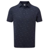 FootJoy School Of Fish Print Lisle Golf Shirt 88386