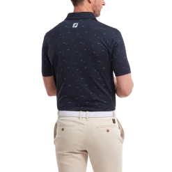 FootJoy School Of Fish Print Lisle Golf Shirt 88386 -Golf Clothing Shop FJ 88386 03 700x700