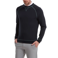 FootJoy French Terry Crewneck Jumper 88406 -Golf Clothing Shop FJ 88406 02 700x700