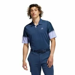 Adidas Statement Content HEAT.RDY Polo Golf Shirt -Golf Clothing Shop GR3097 APP on model standard white 700x700