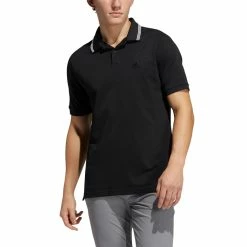 Adidas Go-To Primegreen Pique Polo Golf Shirt -Golf Clothing Shop GS9474 APP on model front white 700x700