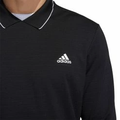 Adidas Thermal Primegreen Long Sleeve Polo 7 Adidas Thermal Primegreen Long Sleeve Polo -Golf Clothing Shop GU2669 APP on model detail 1 white 700x700
