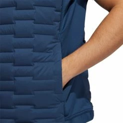 Adidas Frostguard Full-Zip Padded Vest -Golf Clothing Shop H50987 APP on model detail 1 white 700x700