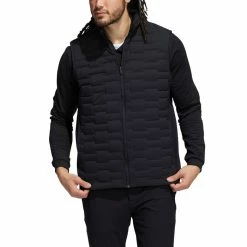 Adidas Frostguard Full-Zip Padded Vest -Golf Clothing Shop H50988 APP on model front white 700x700