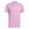 Adidas Textured Stripe Golf Polo Shirt