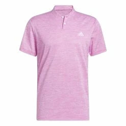 Adidas Textured Stripe Golf Polo Shirt