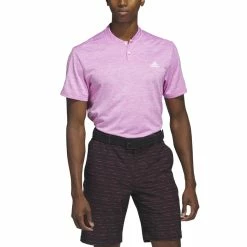 Adidas Textured Stripe Golf Polo Shirt 8 Adidas Textured Stripe Golf Polo Shirt -Golf Clothing Shop HR9070 4 APPAREL OnModel FrontView white 700x700