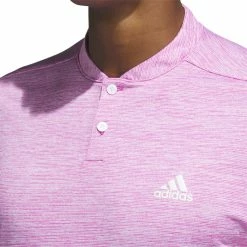 Adidas Textured Stripe Golf Polo Shirt 11 Adidas Textured Stripe Golf Polo Shirt -Golf Clothing Shop HR9070 7 APPAREL OnModel DetailView1 white 700x700