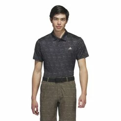 Adidas Stripe Zip Men's Golf Polo Shirt -Golf Clothing Shop IC1347 3 APPAREL OnModel StandardView white 700x700