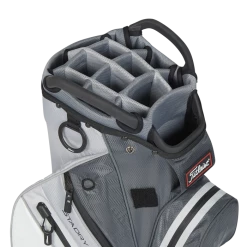 Titleist Cart 14 StaDry Waterproof Cart Bag 7 Titleist Cart 14 StaDry Waterproof Cart Bag -Golf Clothing Shop NEW Cart14StaDry Charcoal Gray White 04 700x700