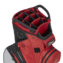 Titleist Cart 14 StaDry Cart Bag -Golf Clothing Shop NEW Cart14StaDry Dark Red Gray Black 04 700x700