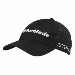 Taylormade Tour Lite Tech Stealth Hat -Golf Clothing Shop taylormade tour litetech golf cap 2022 black 700x700